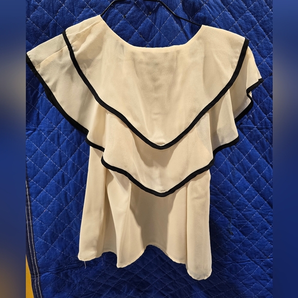 Cream Ruffle Blouse - Picture 2 of 3